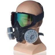 HXMY Anti-Dust Paint Respirator Reusable Face Mask Goggles Set