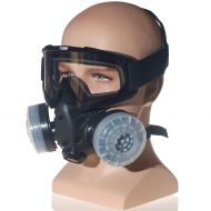 HXMY Anti-Dust Paint Respirator Reusable Face Mask Goggles Set