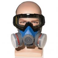 HXMY Anti-Dust Industrial Spray Paint Polishing Respirator Reusable Face Mask Goggles Set