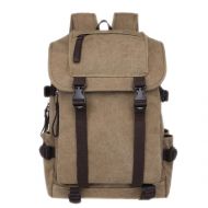 HY&Kenjosnz Unisex Men Canvas Backpacks Large School Bags For Teenagers Boys Girls Travel Laptop Backbag khaki 30x44x12cm