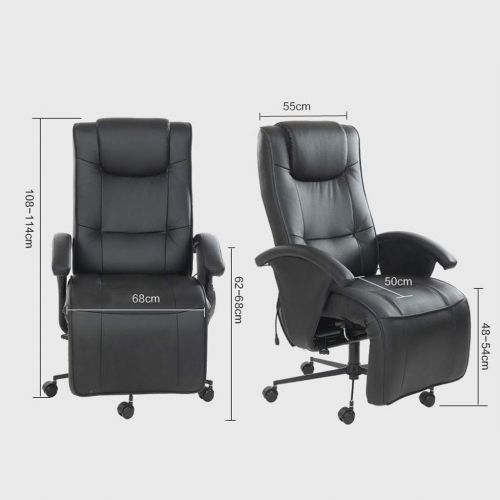  HY Home Reclining Leather Office Swivel Chair Massage Boss Chair Lift (Color : Purple, Size : L68CMXW50CM XH114CM)