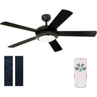 HYATECH 52 Inch Modern Style Indoor Ceiling Fan with Dimmable Light Kit and Remote Control, Reversible Blades and Motor, ETL Listed 110V Ceiling Fans for Living Room, Bedroom, Basement, Ki