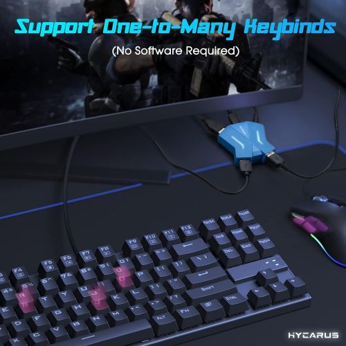  [아마존베스트][Support 3.5mm Headset] HYCARUS Keyboard and Mouse Adapter for Nintendo Switch/Xbox One/ PS4/ PS3, PS4 Keyboard Adapter & Xbox Keyboard Adapter. Perfect for Games Like FPS, TPS, RT