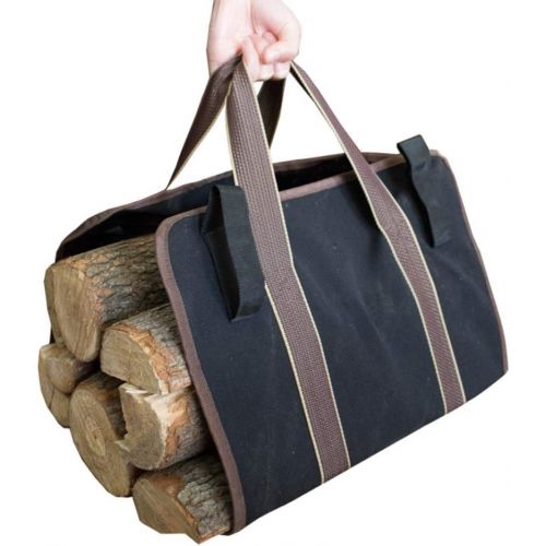  HYDT Premium Firewood Log Carrier & Tote Bag Extra Large Durable Woodpile Rack for Fireplaces Wood Stoves, Easy to Clean