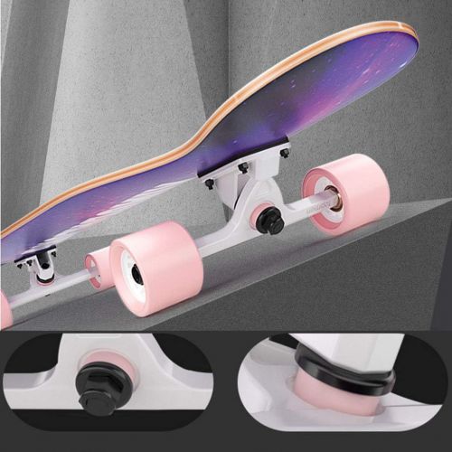  HYE-SPORT Skateboard Pro Kompletter Double Kick Trick Skateboard 42,1 Zoll X 9,7 Zoll Wide Deck fuer Anfanger und Profis