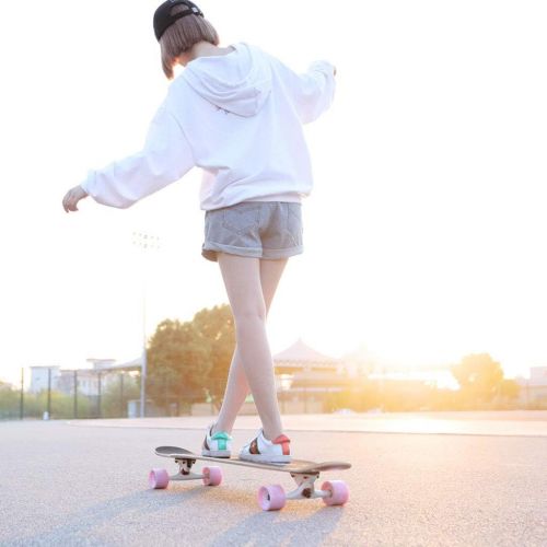  HYE-SPORT Skateboard 42,1 Zoll Longboards Skateboard Komplettes Double Kick Trick Skateboard - 9-lagiges Maple Board fuer Jugendliche, Anfanger, Madchen, Jungen, Kinder, Erwachsene