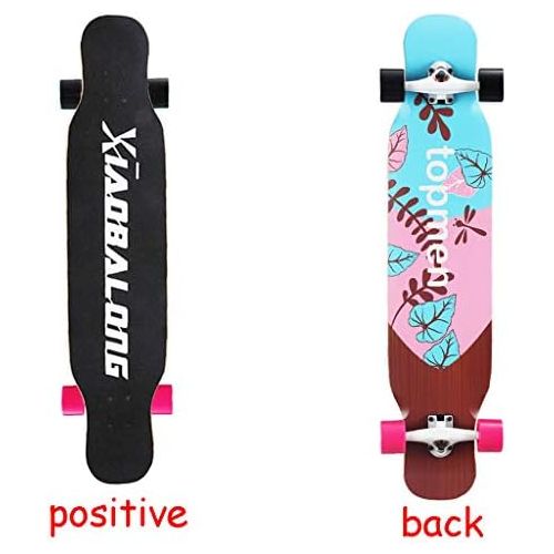  HYE-SPORT Skateboard Pro Kompletter Double Kick Trick Skateboard 42,1 Zoll X 9,7 Zoll Breites Deck fuer Anfanger und Profis 9-Lagen Maple Board mit Werkzeug