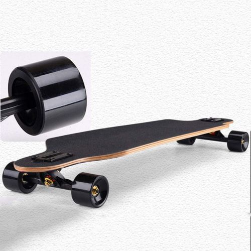  HYE-SPORT 41-Zoll-Longboards-Skateboard 7-lagiger natuerlicher Hardrock-Ahorn-Boards Freeride-Longboard-Kompletter Cruiser (Drop Through Deck - Camber Concave)