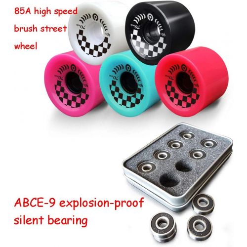  HYE-SPORT 47,2 Zoll X 9,8 Zoll Ahorn Breites Deck Longboards Skateboard Komplette Dropdown-Funktion Durch Deck High Rebound PU-Rader Vollstandig montiert