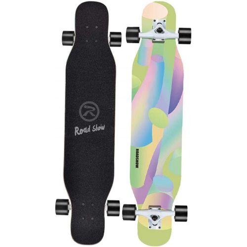  HYE-SPORT Super 47,2 Zoll Longboard Komplettes Skateboard fuer Kinder Erwachsene Anfanger mit ABCE-9-Lager fuer Cruising Commuting Carving-Freestyle-Freeride mit T-Tool