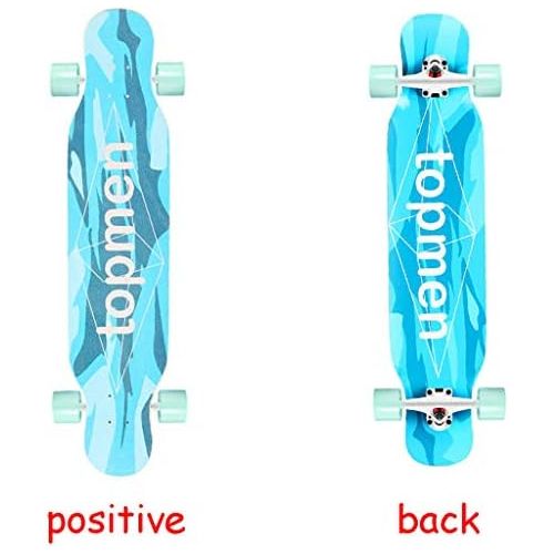  HYE-SPORT Skateboard Pro 42.1inches Longboards Skateboard Komplettes Double Kick Trick Skateboard - 9-lagiges Maple Board fuer Jugendliche, Anfanger, Madchen, Jungen, Kinder, Erwach