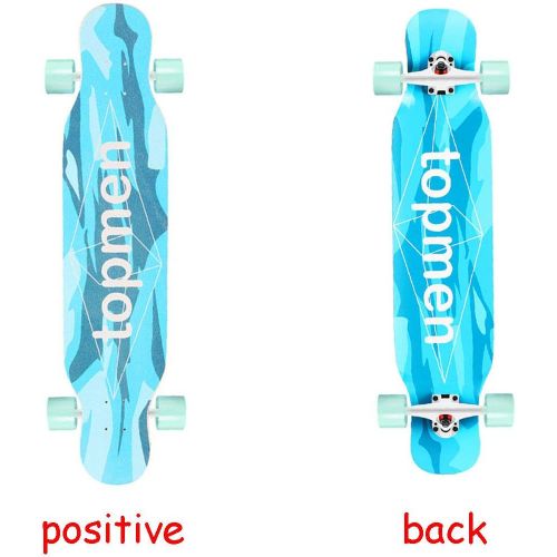  HYE-SPORT Skateboard Pro 42.1inches Longboards Skateboard Komplettes Double Kick Trick Skateboard - 9-lagiges Maple Board fuer Jugendliche, Anfanger, Madchen, Jungen, Kinder, Erwach