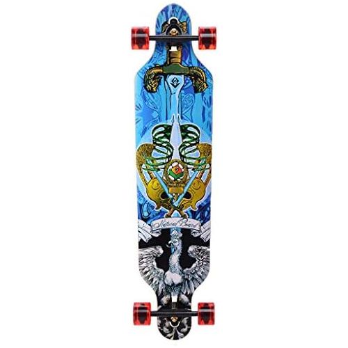  HYE-SPORT 41Inch Drop Through Freestyle Longboards Skateboard fuer Anfanger, die Longboard voll montiert Max Load 440 Pfund