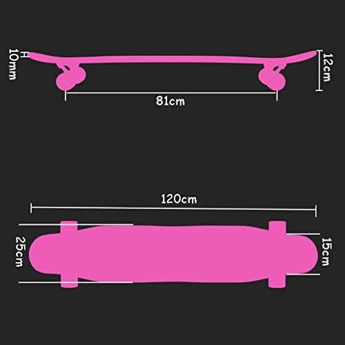  HYE-SPORT Skateboard 47,2 Zoll Drop Through Freestyle Longboards Skateboard Maple Dancing Skateboard Hohe Rebound-PU-Rader - Grundlegender Cruiser