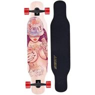 HYE-SPORT Longborads Skateboards 42 Zoll Komplette Drop Down durch Deck Cruise Professionelles Tanzen Longboard Max. Belastung 440 Pfund