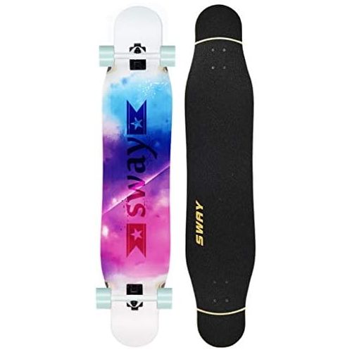  HYE-SPORT 42-Zoll-Tanzen-Longboard-Skateboard fuer das Tanzen Cruising Carving Freestyle 7-Schicht-Ahorn Enthalt T-Tool Max. Belastung 440 Pfund