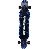 HYE-SPORT Longboard Skateboard 41 Zoll Drop durch Deck Kompletter Ahorn Cruiser Freestyle Camber Concave Max. Belastung 440 Pfund