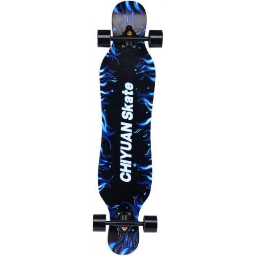  HYE-SPORT Longboard Skateboard 41 Zoll Drop durch Deck Kompletter Ahorn Cruiser Freestyle Camber Concave Max. Belastung 440 Pfund