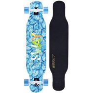 HYE-SPORT Tanzen Longboard Skateboard 42 Zoll Drop Through Deck Komplette Maple Cruiser Freestyle (Drop Through Deck - Camber Concave)