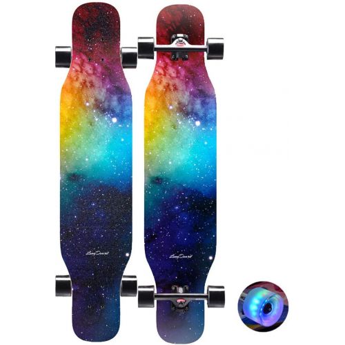  HYE-SPORT Skateboards fuer Anfanger/Erwachsene/Jugendliche 43-Zoll-Tanzen-Longboard-7-Schicht-Ahorn aus Hartholz mit glatten PU-Rollen Max. Belastung: 330 Pfund