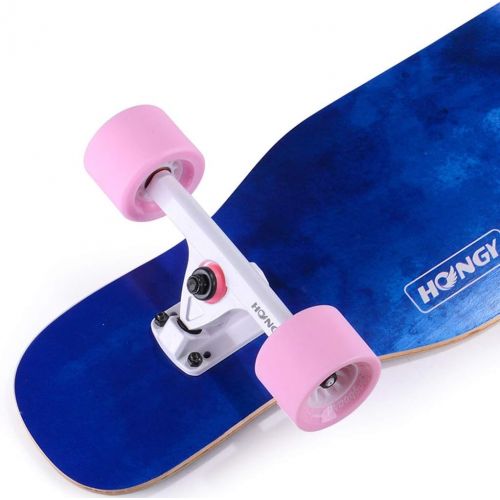  HYE-SPORT Skateboards fuer Anfanger/Erwachsene/Jugendliche 43-Zoll-Tanzen-Longboard-7-Schicht-Ahorn aus Hartholz mit glatten PU-Rollen Max. Belastung: 330 Pfund