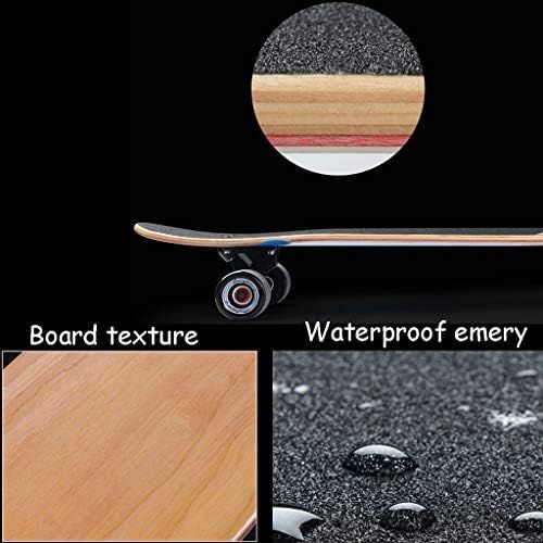  HYE-SPORT 46-Zoll-Longboards Skateboard Professionelles Dance Board fuer Erwachsene/Anfanger 8-lagiger Ahorn mit glatten PU-Rollen Max. Belastung 440 Pfund