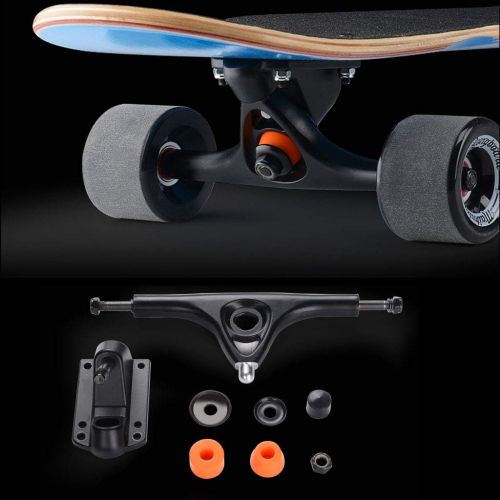  HYE-SPORT 46-Zoll-Longboards Skateboard Professionelles Dance Board fuer Erwachsene/Anfanger 8-lagiger Ahorn mit glatten PU-Rollen Max. Belastung 440 Pfund