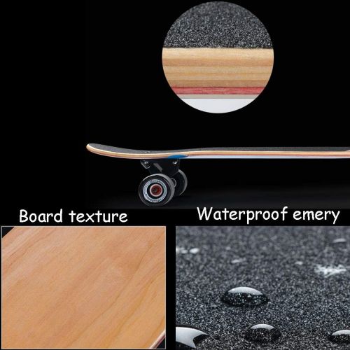  HYE-SPORT 46-Zoll-Longboards Skateboard Professionelles Dance Board fuer Erwachsene/Anfanger 8-lagiger Ahorn mit glatten PU-Rollen Max. Belastung 440 Pfund