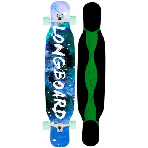  HYE-SPORT Longboards Skateboard 46-Zoll-Tricks Skateboard Professionelles Tanzen Longboards 8-Schicht-Ahorn und weiche Rader fuer Erwachsene Kinder Anfanger Madchen Jungen