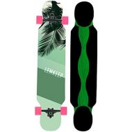 HYE-SPORT Longboards Skateboard 46-Zoll-Tanzen Longboards 8-Layer-Maple- und Soft Wheels-Tricks Skateboard fuer Anfanger (Drop Through Deck - Camber Concave)