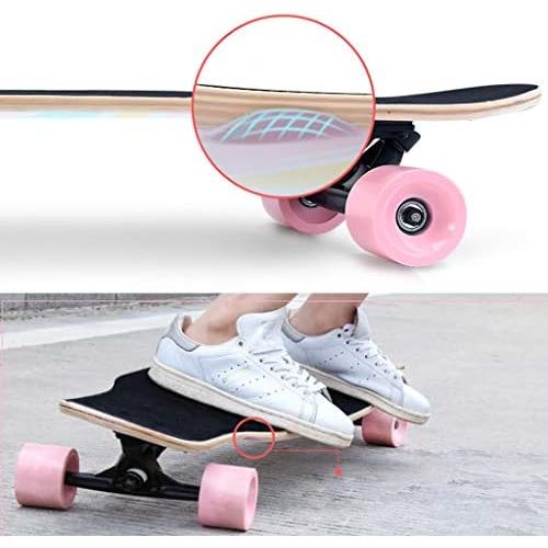  HYE-SPORT Longboards Skateboard 42 Zoll X 9,4 Zoll Wide Deck Komplette Drop Down-Plattform durch 9-Schicht-Ahorn fuer Jugendliche, Anfanger, Madchen, Jungen, Kinder, Erwachsene