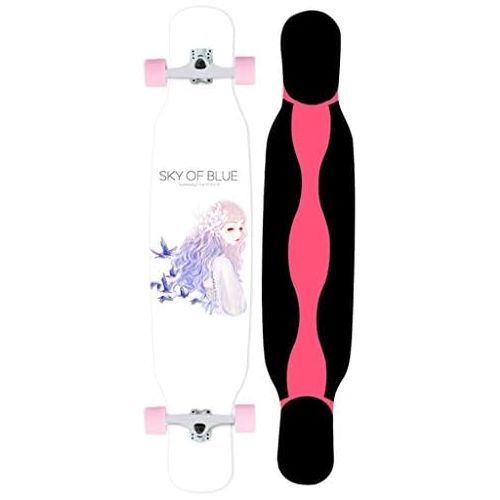  HYE-SPORT 46 Zoll Longboards Skateboard Professionelles Tanzen Longboards 8-Layer-Ahorn und weiche Rader Tricks Skateboard fuer Erwachsene Kinder Anfanger Madchen Jungen