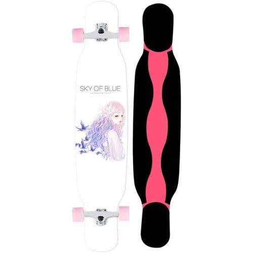  HYE-SPORT 46 Zoll Longboards Skateboard Professionelles Tanzen Longboards 8-Layer-Ahorn und weiche Rader Tricks Skateboard fuer Erwachsene Kinder Anfanger Madchen Jungen