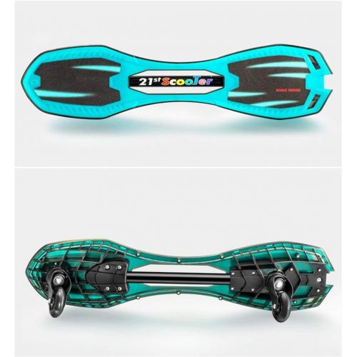  HYE-SPORT YEENUO Snake Board Caster Board Skateboards Vitality Board Camo Casterboard for Wave Waveboard Experience Beginner Children Wear-Resistant Two-Wheel Flash Board Unisex, A