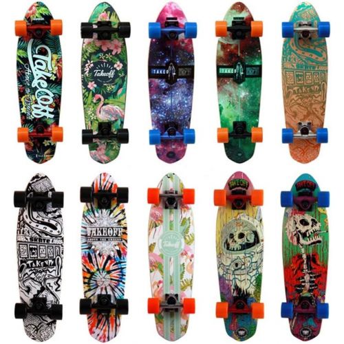  HYE-SPORT YEENUO 7-Layer Youth Skateboard Complete Skateboard, 26 Inch Complete Skateboard Deck Double Kick Maple Adult Trick Beginner Skateboard, Adult Gift, Teenager, Kids