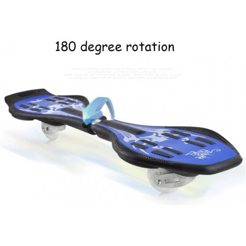  HYE-SPORT YEENUO 34 X8 Caster Boards -2 Wheel Twisty Caster Board - Anti-skateboard Surface, Can Rotate Freely - with Removable Deck Plates Complete Pro Skateboard Beginners Standard Skatebo