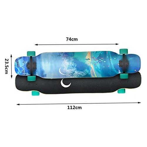  HYE-SPORT Skateboard Longboards Skateboards 44 inches Complete Drop Down Through Deck Cruiser Professional Longboard