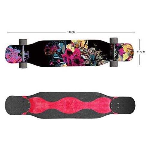  HYE-SPORT Skateboard Longboards Skateboard 46 Inches X 9.2 Inches Freestyle Longboard Skateboard Dancing Skateboard Outdoor Sports Cruiser for Kids Boys Youths Beginner