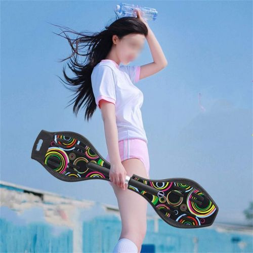  HYE-SPORT YEENUO Snake Board Vitality Board Skateboards Concaved Caster Board Street Plastic Deck Skateboard Beginner Children Wear-Resistant Two-Wheel Flash Board Unisex, Adult, C