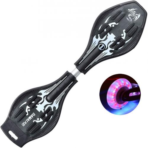  HYE-SPORT YEENUO Snake Board Vitality Board Skateboards Concaved Caster Board Street Plastic Deck Skateboard Beginner Children Wear-Resistant Two-Wheel Flash Board Unisex, Adult, C