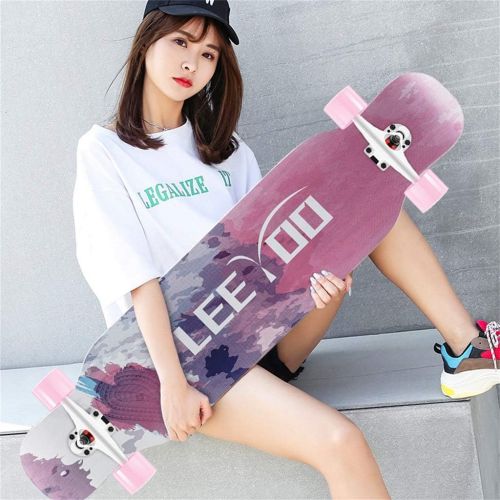  HYE-SPORT YEENUO Longboard 42” Drop Through Complete Skateboard 8 Layer Canadian Maple Wood Skate Board Complete Skateboard Drop Through Deck Complete Maple Cruiser