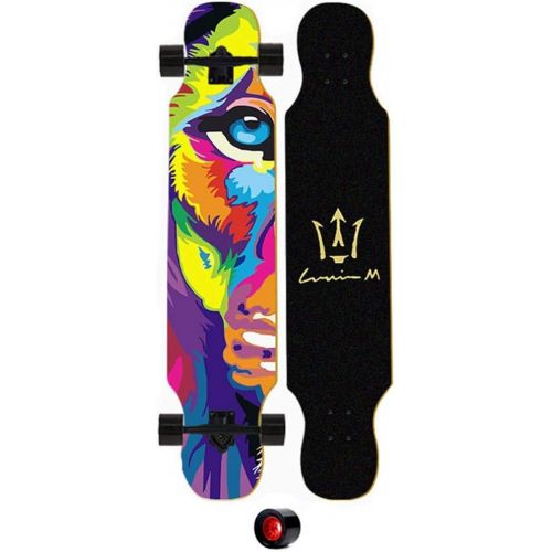  HYE-SPORT 42x9 in Longboard Skateboard Cruiser Longboard Skateboard Deck with Precision Bearings and Rugged Wheels for Beginners and Experienced Skaters, Wide Mini Balanced Design