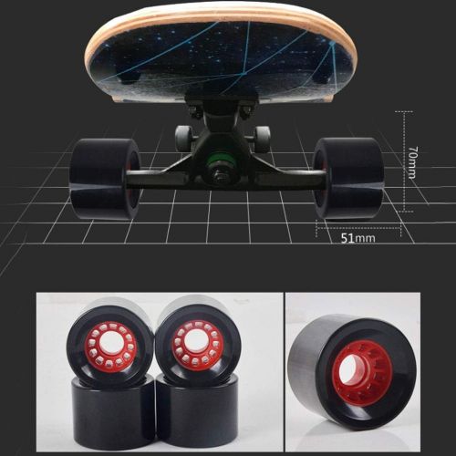  HYE-SPORT 42x9 in Longboard Skateboard Cruiser Longboard Skateboard Deck with Precision Bearings and Rugged Wheels for Beginners and Experienced Skaters, Wide Mini Balanced Design