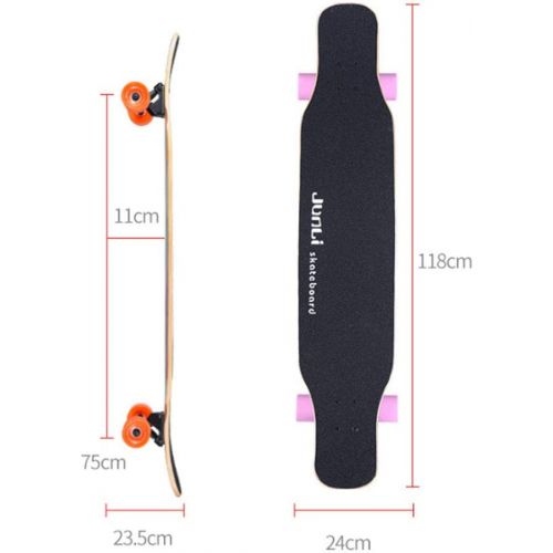  HYE-SPORT YEENUO Longboard Skateboards Cruiser - 46 X9 Complete Skateboard - Standard Skateboards for Kids Boys Girls Youths Beginners Starter-Complete Skate Boards Maple Pro Cruis