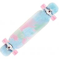 HYE-SPORT YEENUO 42 Inches Skateboard Drop Through Freestyle Longboard Complete Skateboard, 8 Layer Canadian Maple Wood Deck for Adult Youth Kid Beginner Girl and Boy