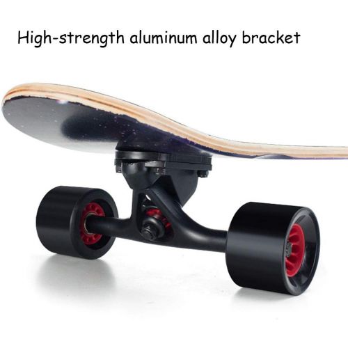  HYE-SPORT YEENUO 42 Inches Skateboard Drop Through Freestyle Longboard Complete Skateboard, 8 Layer Canadian Maple Wood Deck for Adult Youth Kid Beginner Girl and Boy