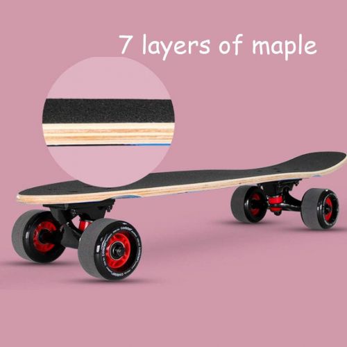  HYE-SPORT YEENUO 27X 7 Complete Skateboard Pro Skateboard, Layer Maple Wood Skateboard Deck with Double Kick Concave Design for Kids Boys Youths Beginners