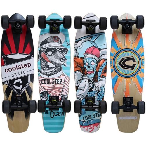  HYE-SPORT YEENUO 27X 7 Complete Skateboard Pro Skateboard, Layer Maple Wood Skateboard Deck with Double Kick Concave Design for Kids Boys Youths Beginners