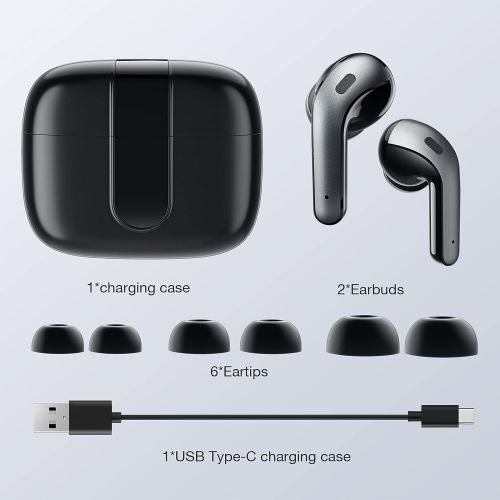  HYIEAR Wireless Earbuds ? Bluetooth Headphones with Microphone and Touch Control ? Ultra-Light and Ergonomic Wireless Bluetooth Earbuds ? 40 Hours Playtime ? IPX5 Waterproof Wireless Earp