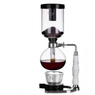 HYJHDD Classic Glass Syphon Pot Coffee Maker 5 Person Plug Pot Black Handle